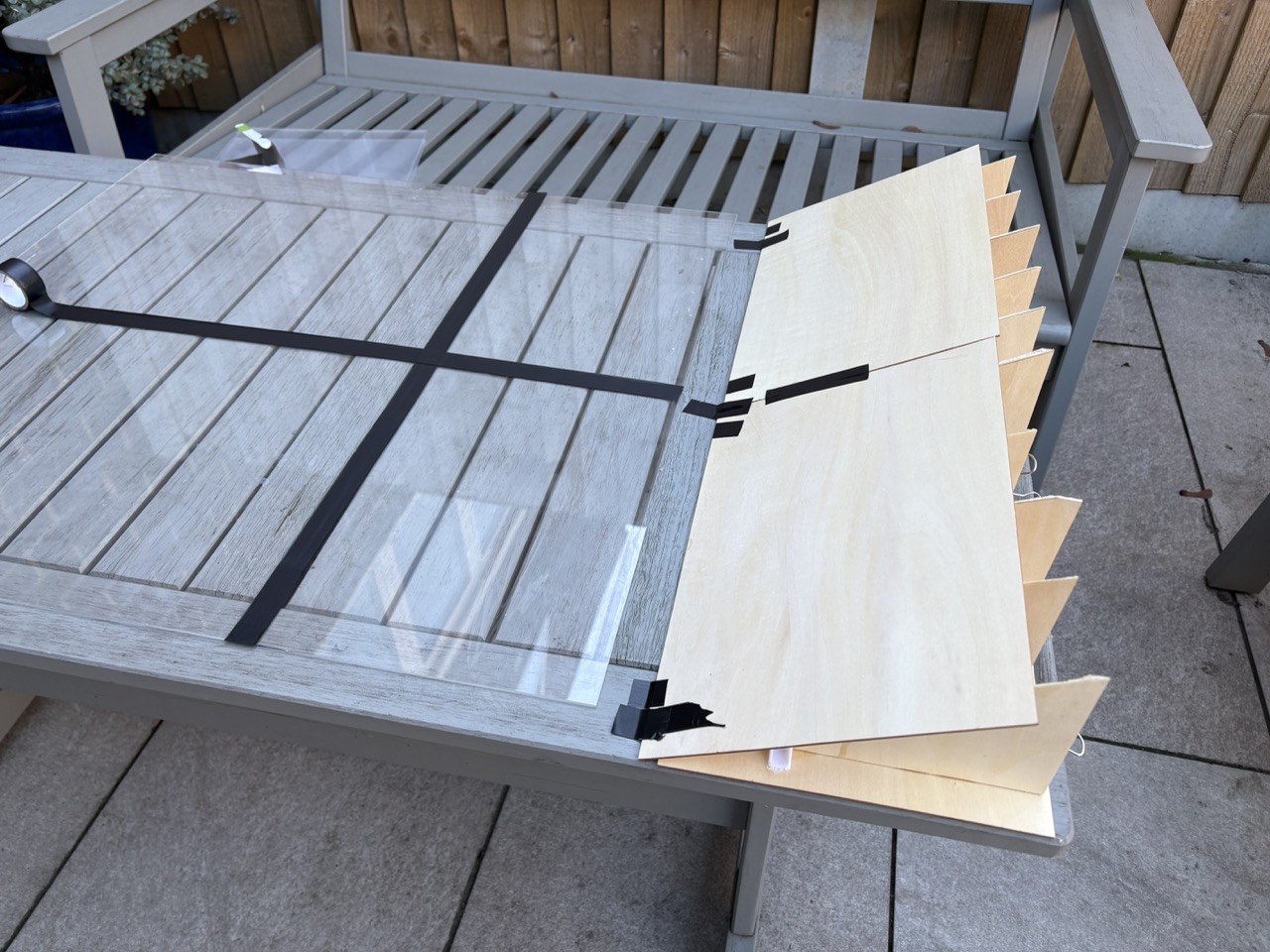 In use under acrylic